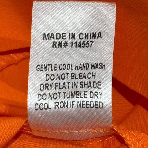 THML Orange flutter sleeve High Neck A-Line Dress size Small - Picture 10 of 14